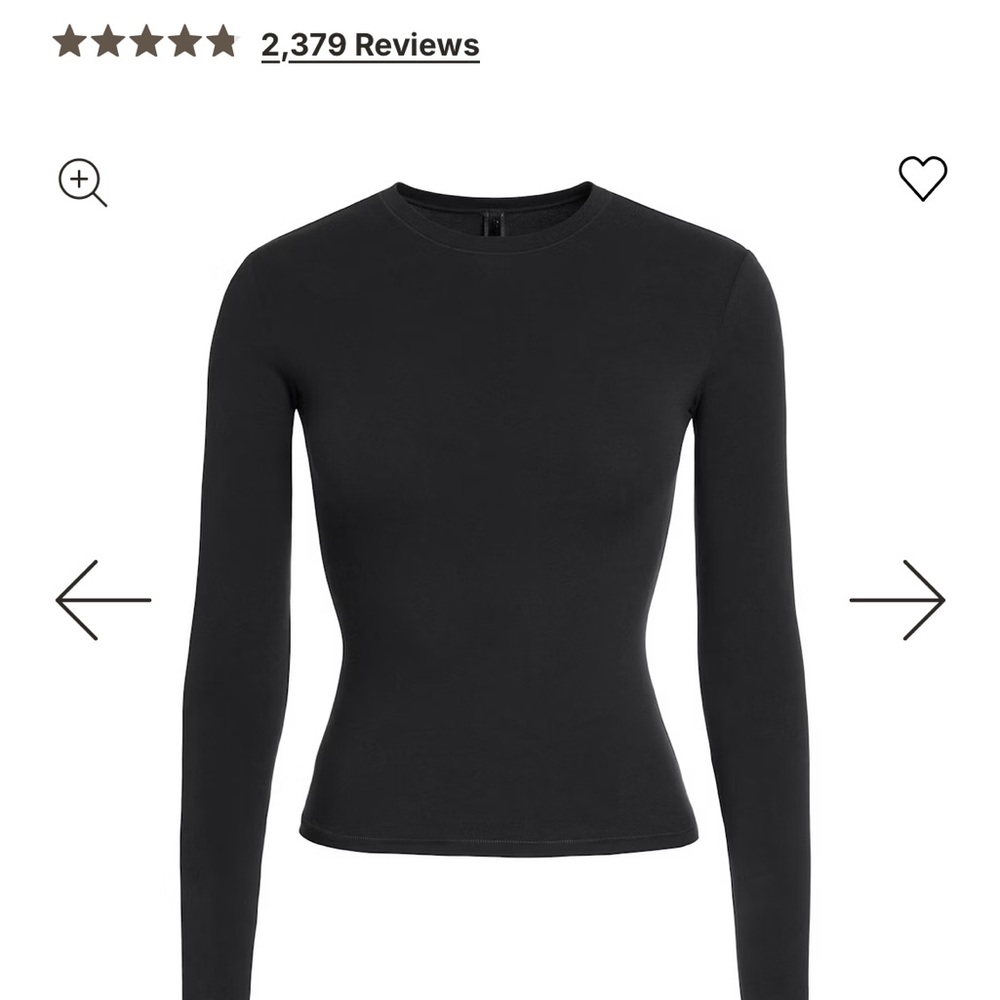 Skims cotton jersey  top onyx